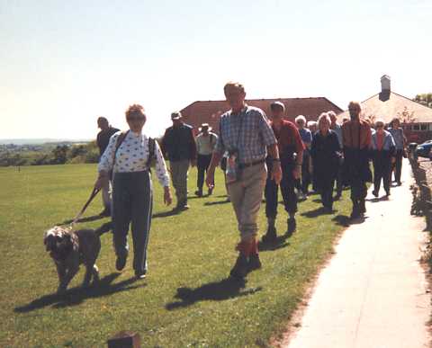 Photograph of the Walkers as they assembled