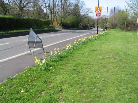 A414 looking towards the Bell public house
